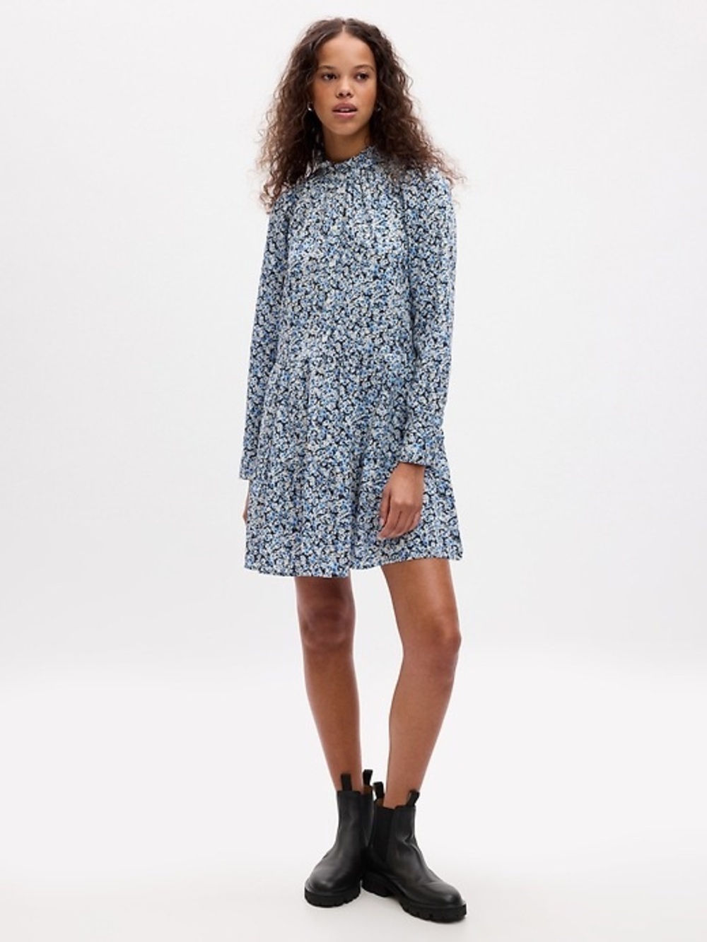 GAP | Floral Tiered Mini Shirtdress